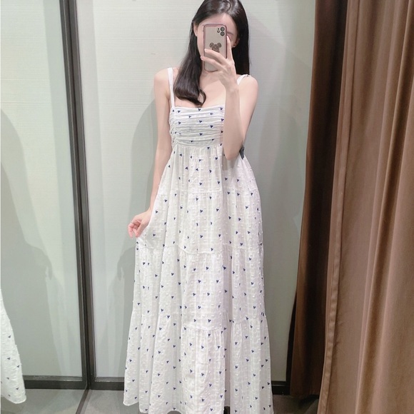 New Zara Embroidered Floral Dress - 0881/323 - Picture 10 of 16